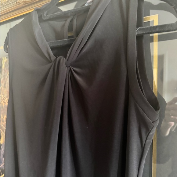 Tommy Hilfiger Black Sleeveless Twist-Front Top - Picture 3 of 6